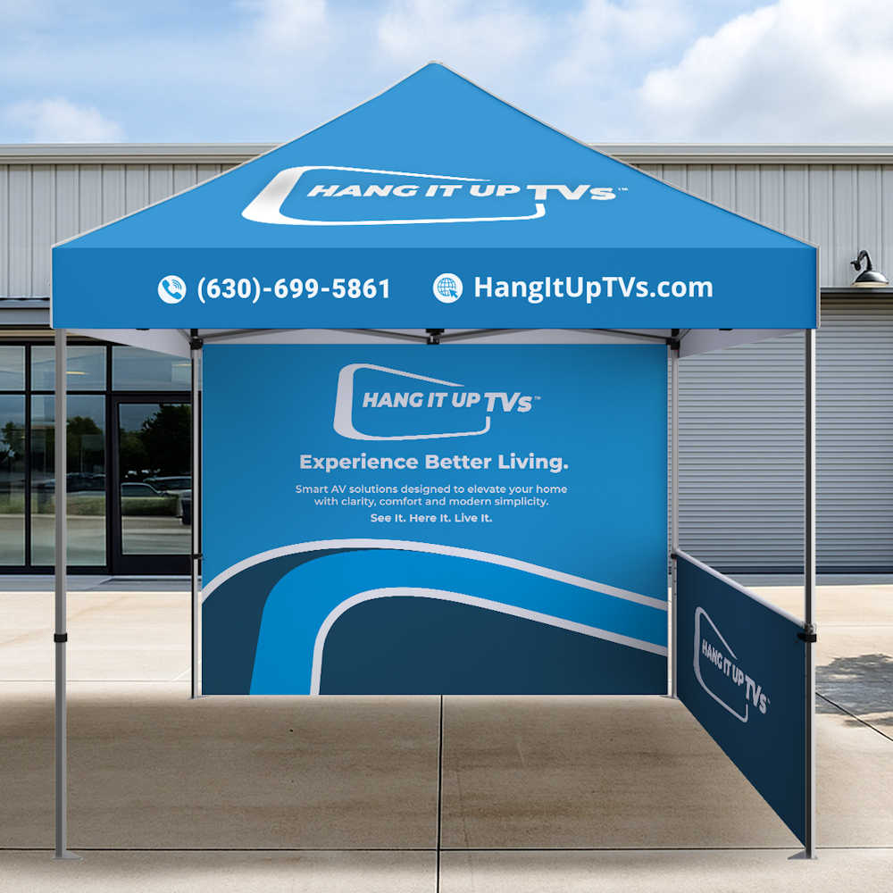 Rize Marketing - Hang It Up TVs Economy Tent
